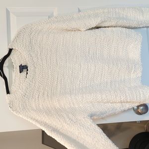 Scoop White Textured Sweater
